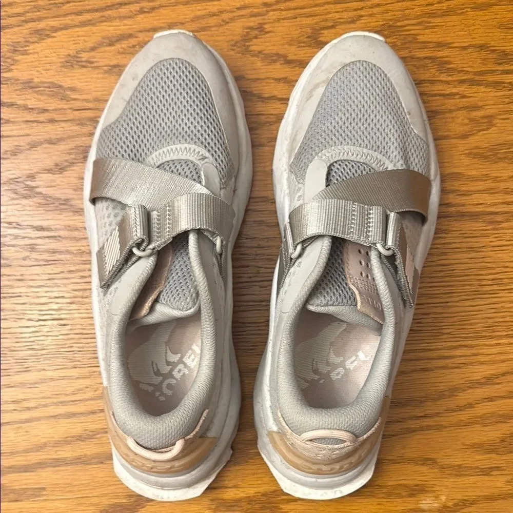 Sorel Gray and Tan Sneakers with Strap